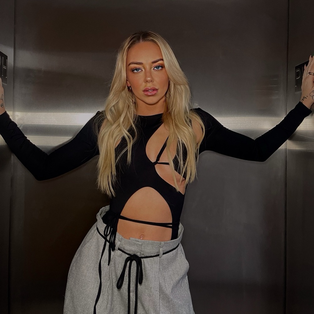 I Am Not Basic Black Infinity Bodysuit - Only Worn Once